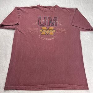 Savvy Vintage University of Michigan Maroon T-Shirt Size Large Y2K Wolverines